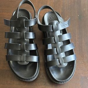 Black Strappy Sandals